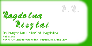 magdolna miszlai business card